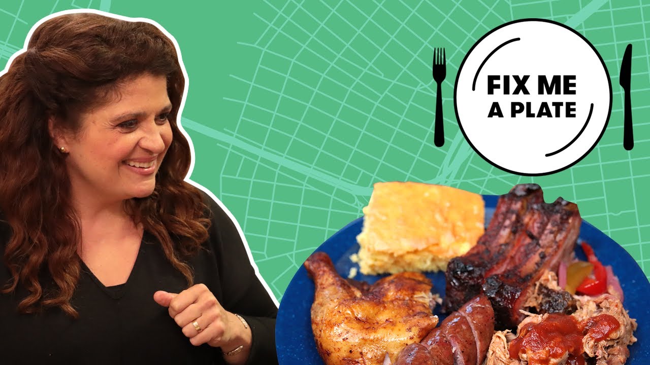 image 0 Alex Guarnaschelli Tries An Incredible Bbq Spread From Sweet Lucy's : Fix Me A Plate : Food Network