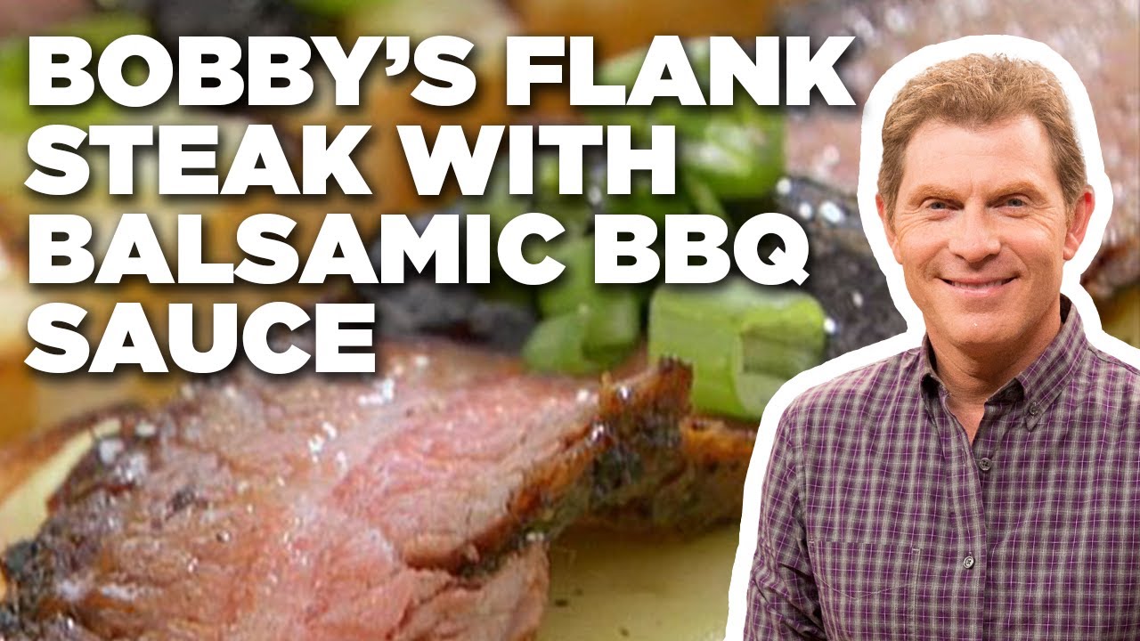 image 0 Bobby Flay's Flank Steak With Balsamic Bbq Sauce : Grill It! With Bobby Flay : Food Network