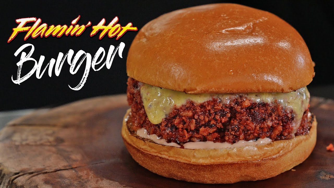 Deep Fried Flamin' Hot Burger Challenge!