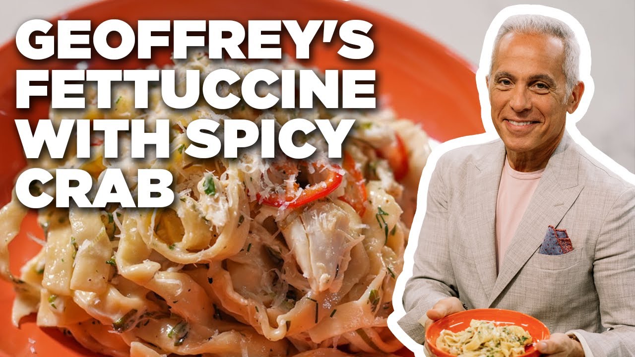 image 0 Geoffrey Zakarian's Fresh Fettuccine With Spicy Crab And Spring Onion : The Kitchen : Food Network