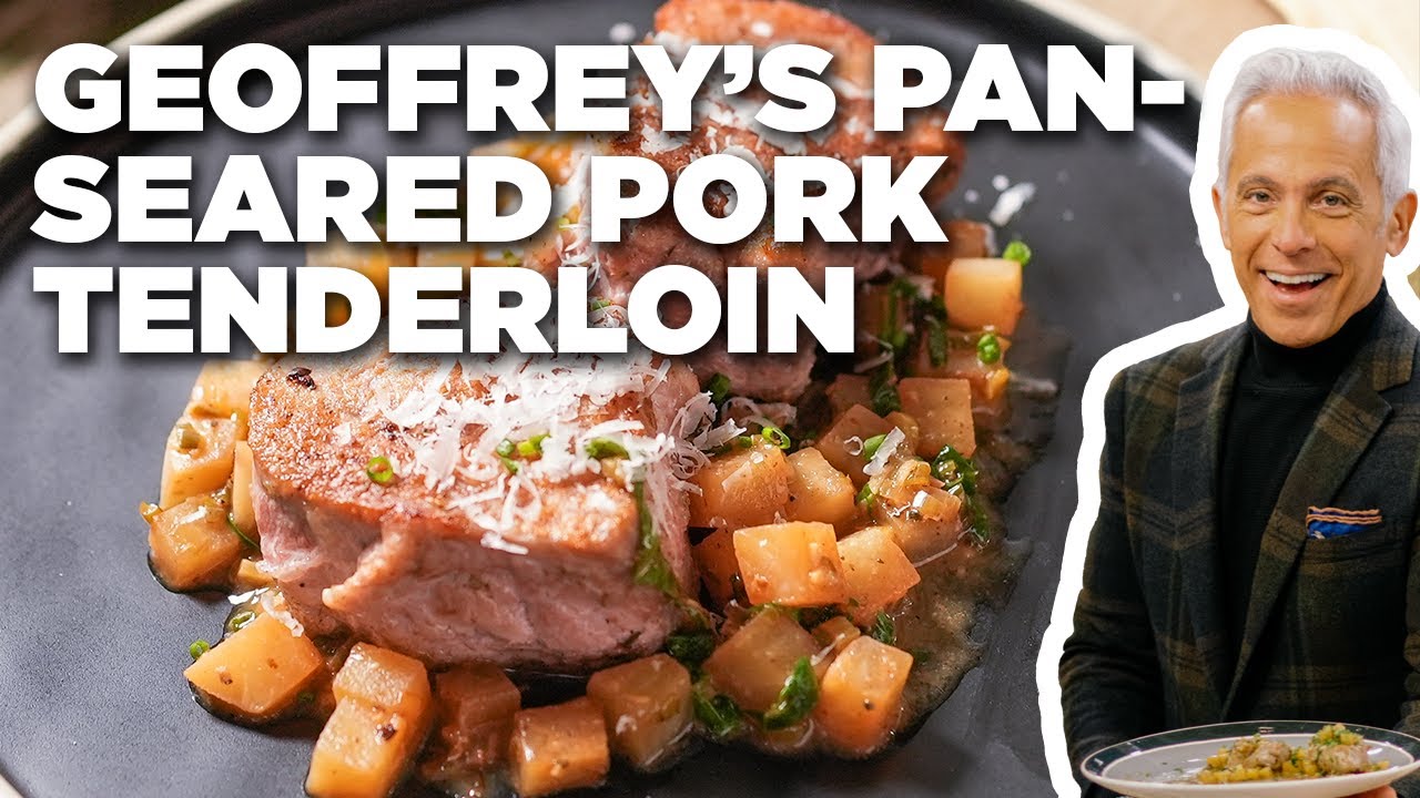 image 0 Geoffrey Zakarian's Pan-seared Pork Tenderloin : The Kitchen : Food Network