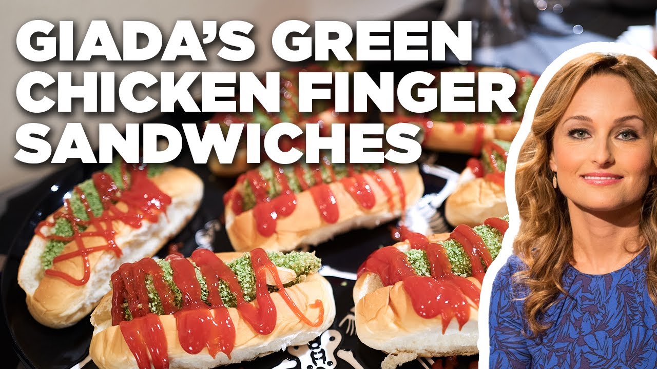 Giada De Laurentiis' Green Chicken Finger Sandwiches : Giada's Holiday Handbook : Food Network