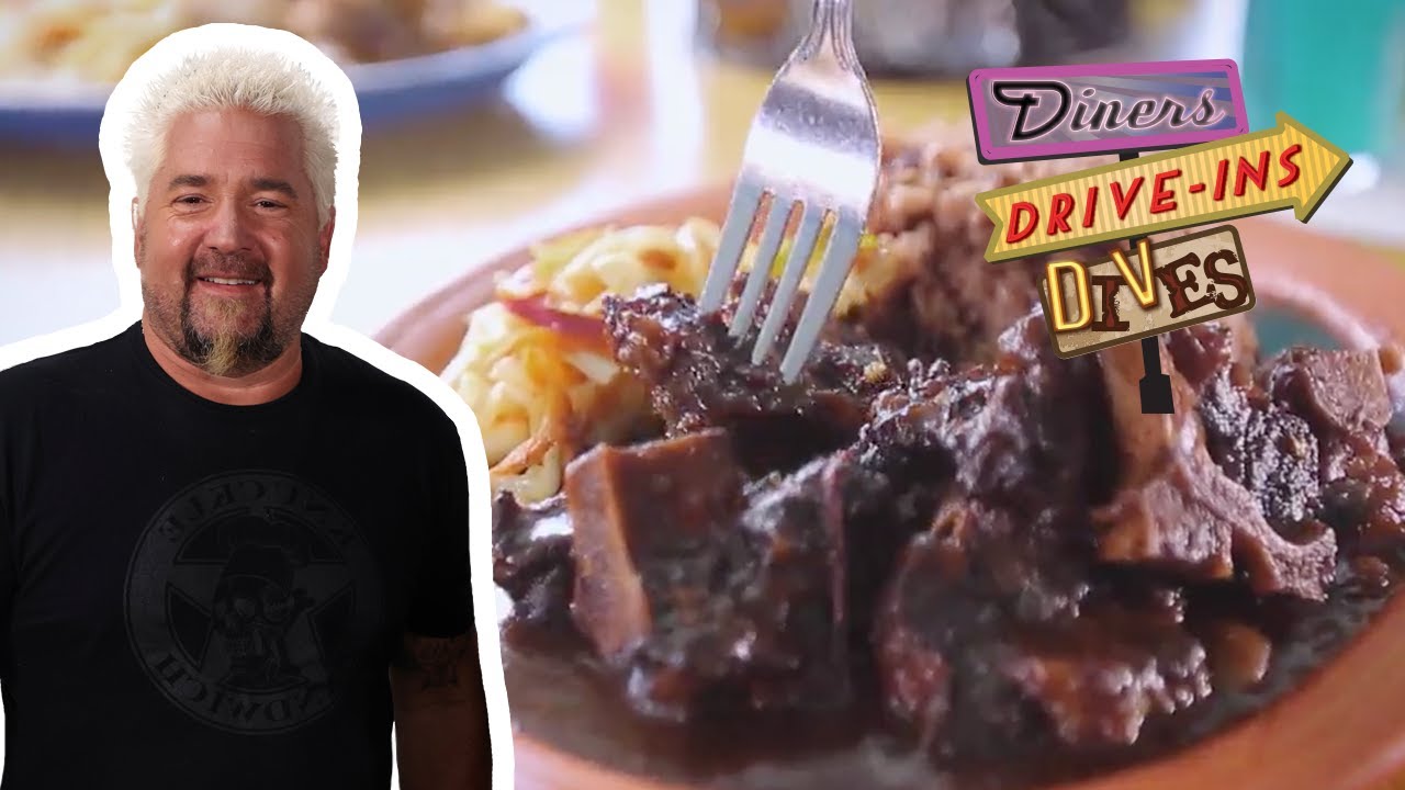 image 0 Guy Fieri Eats Oxtail Stew : Diners Drive-ins And Dives : Food Network