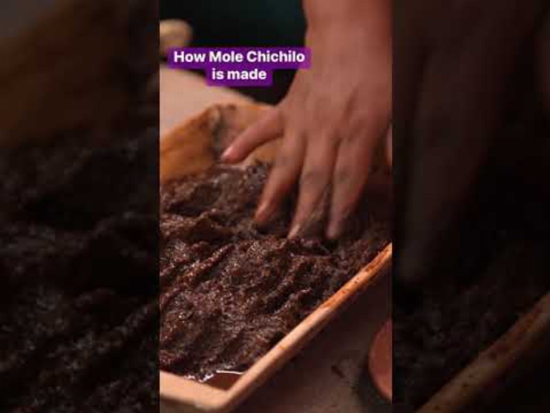 image 0 How Mole Chichilo Is Made #foodinsider #mole #oaxaca #metate #comal