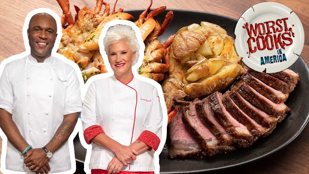 How To Make A Surf And Turf Dinner With Cliff And Anne : Worst Cooks In America : Food Network