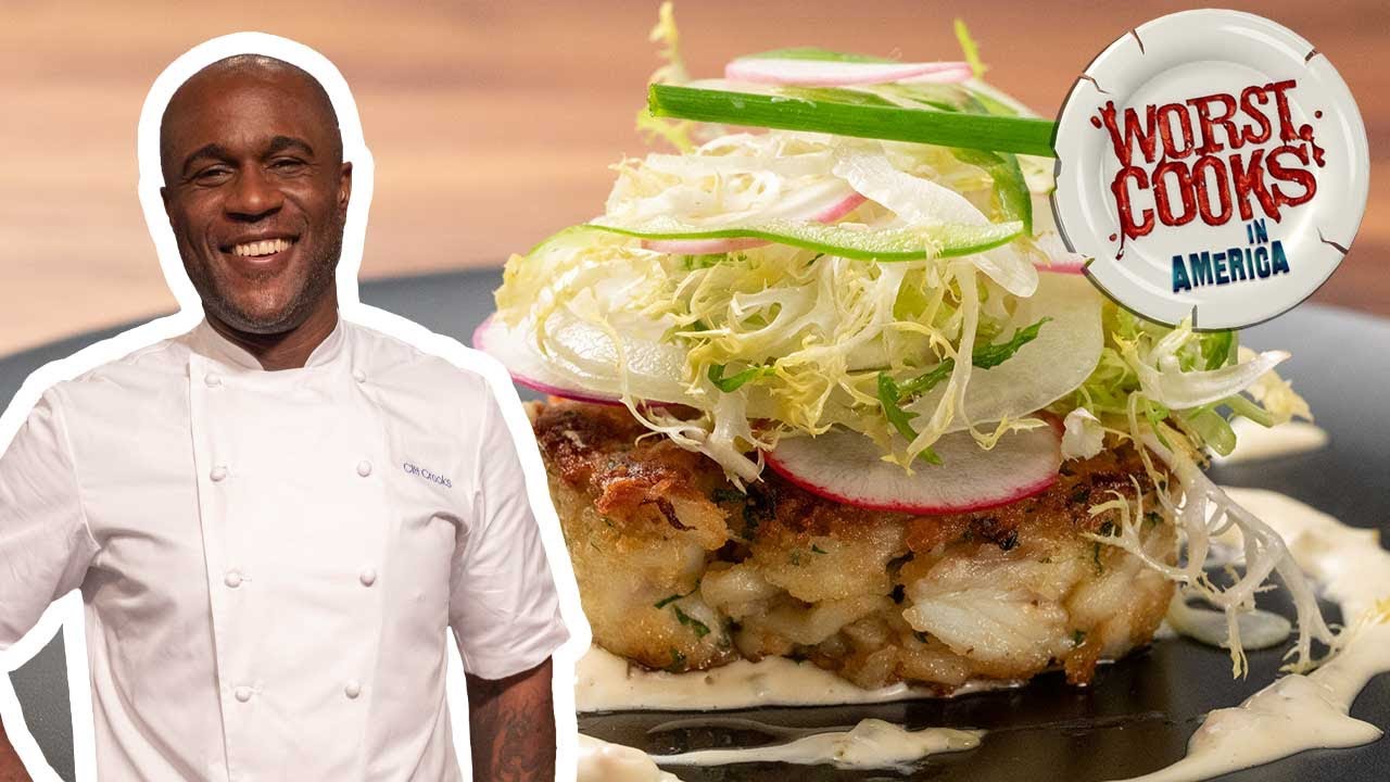 How To Make Crab Cakes With Cliff Crooks : Worst Cooks In America : Food Network