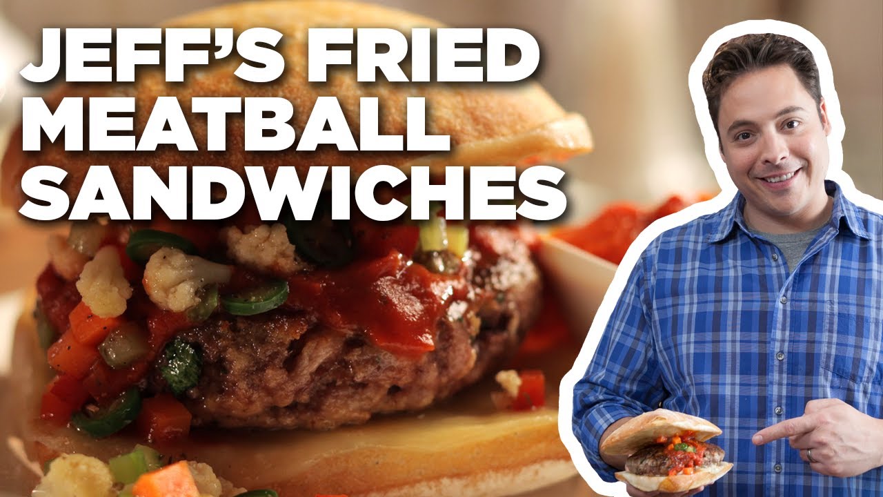 Jeff Mauro's Fried Meatball Sandwiches With Giardiniera : Sandwich King : Food Network