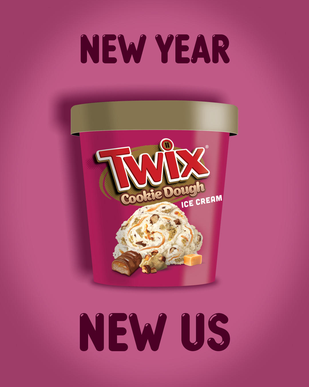 Kicking off the new year with the NEW TWIX Cookie Dough Ice Cream