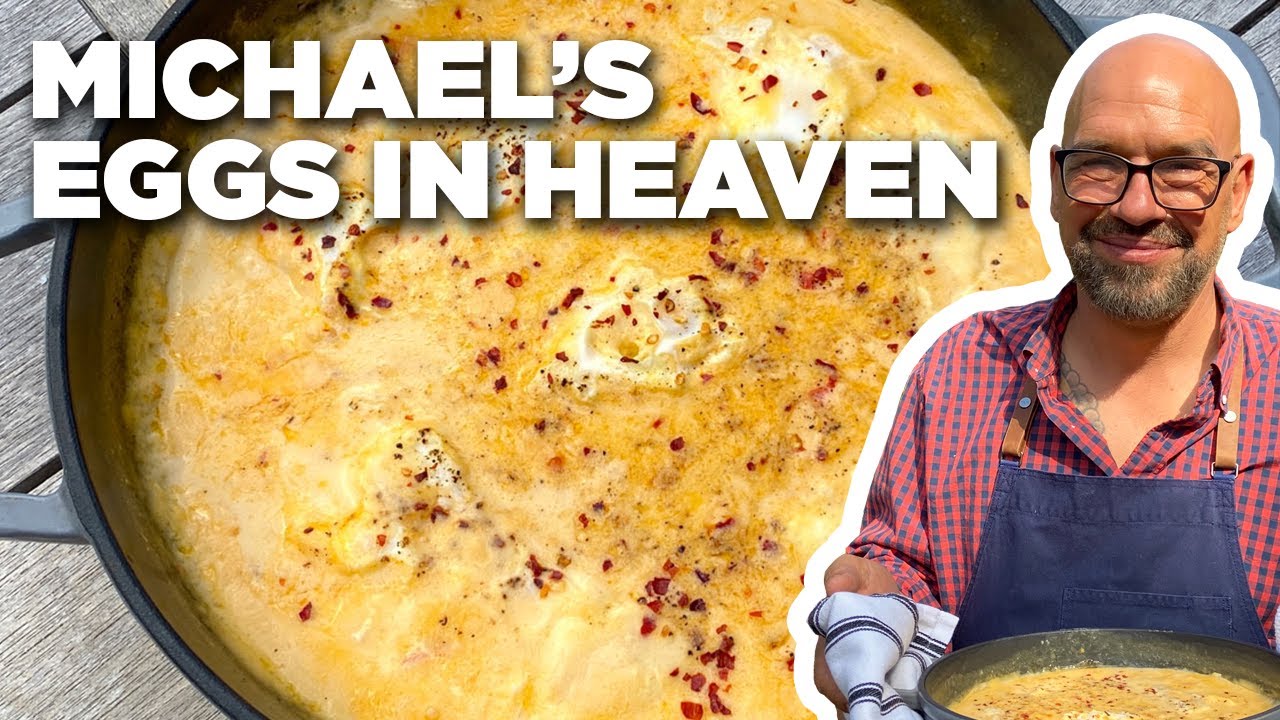 Michael Symon's Eggs In Heaven : Symon Dinner's Cooking Out : Food Network