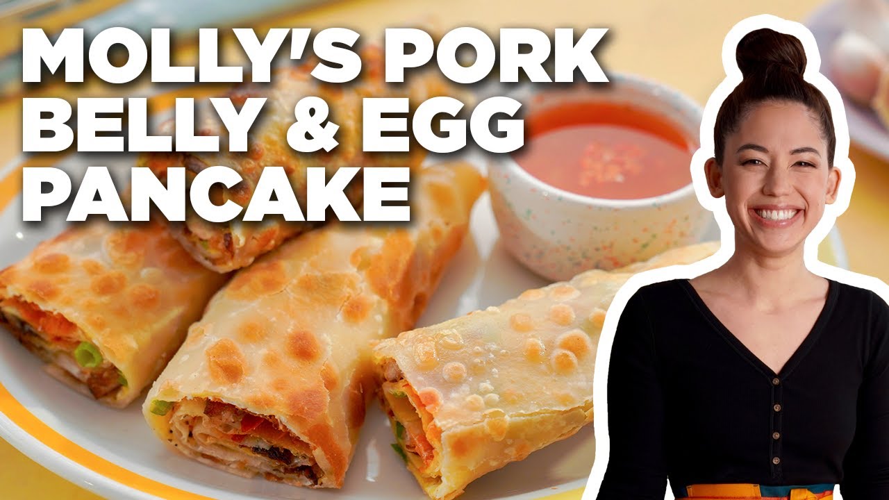 Molly Yeh's Pork Belly & Egg Pancake (ji Dan Bing) : Girl Meets Farm : Food Network
