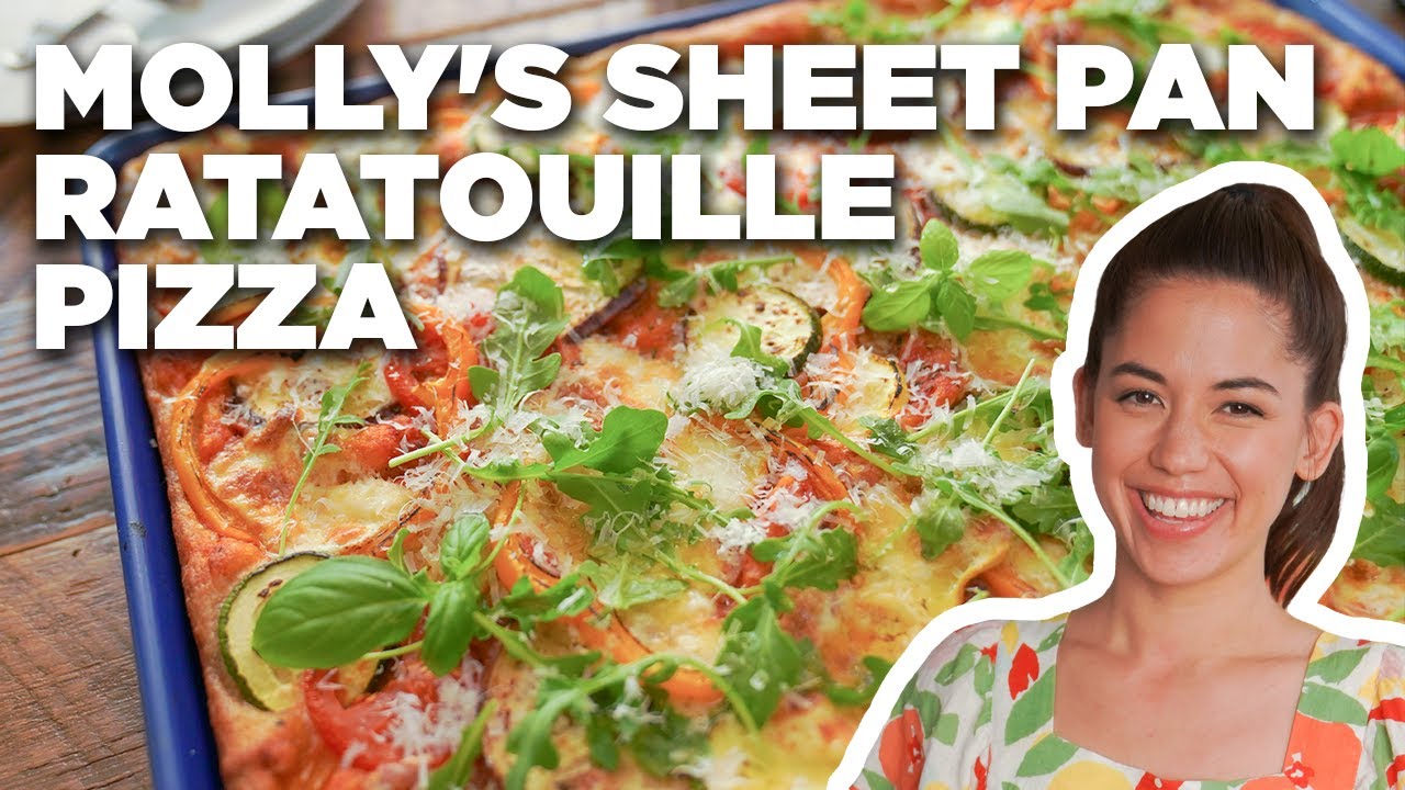 image 0 Molly Yeh's Sheet Pan Ratatouille Pizza : Girl Meets Farm : Food Network