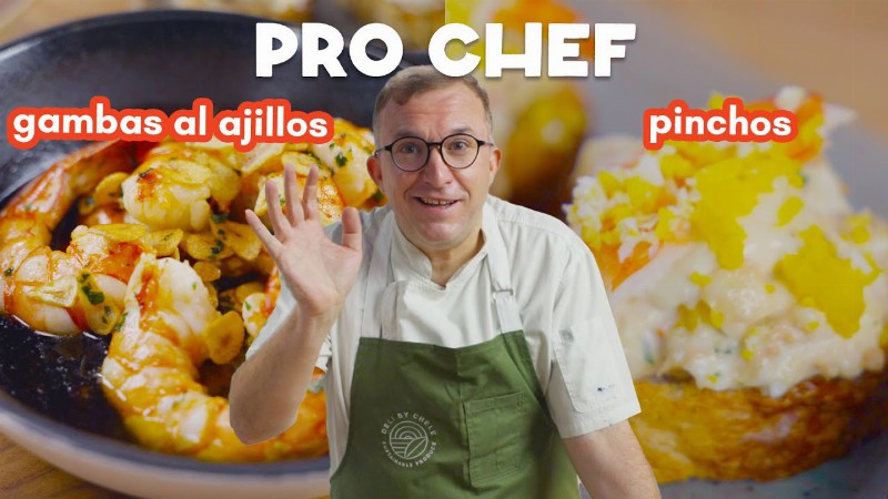 Pro Spanish Chef Cooks Gambas Al Ajillo & Pinchos : Chef Chele Gonzalez