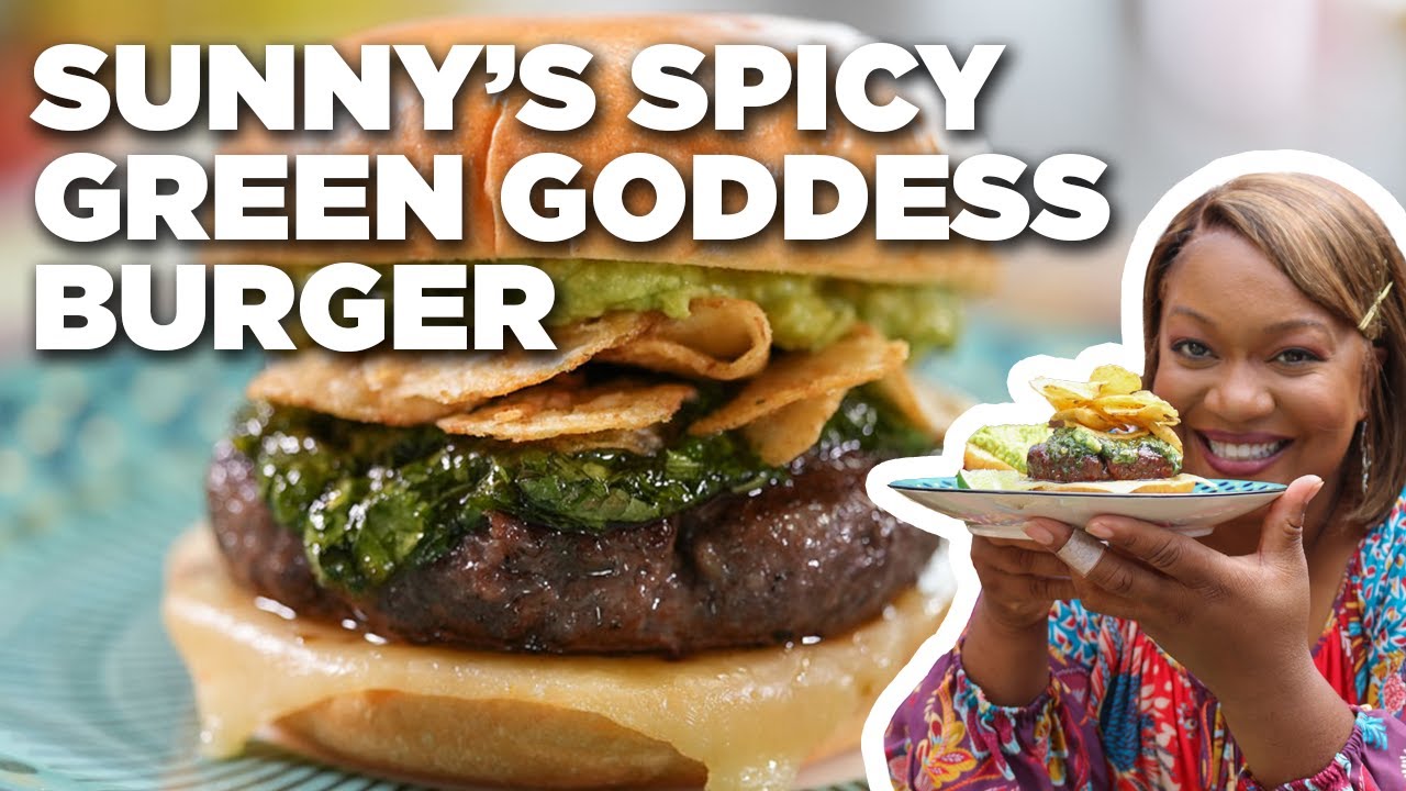 Sunny Anderson's Spicy Green Goddess Burger : The Kitchen : Food Network