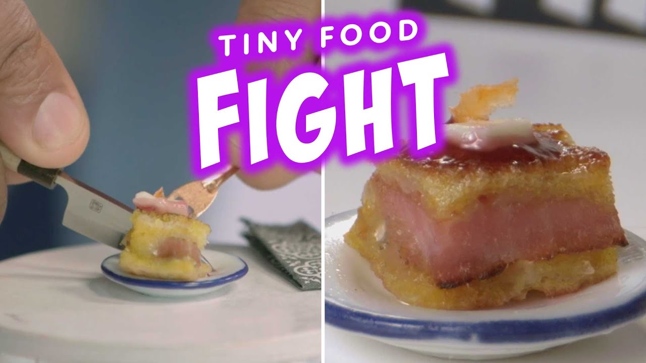 The Tiniest Monte Cristo Sandwich You've Ever Seen : Tiny Food Fight : Food Network