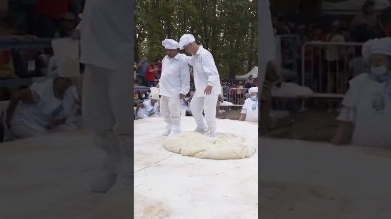 image 0 The World's Largest #torta #frita Takes 24 Bakers To Prepare And Fry. #shorts #food