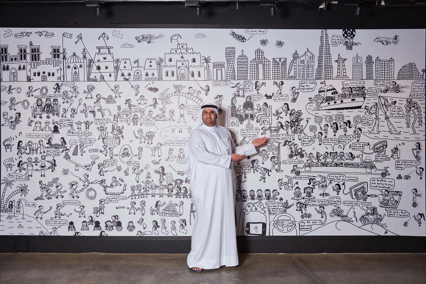 image  1 Time Out Market Dubai - Time Out Market Dubai is proud to unveil a new mural featuring two artworks by Emirati artist